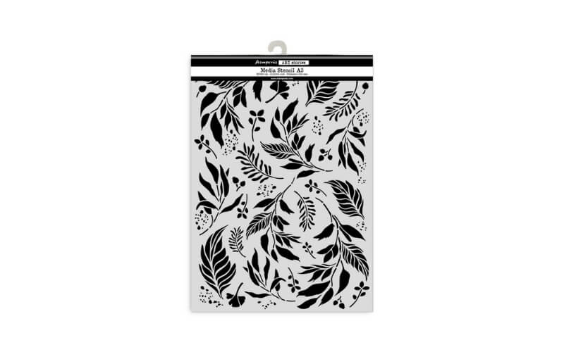 Stencil A3 Leaves Art Stories Stamperia