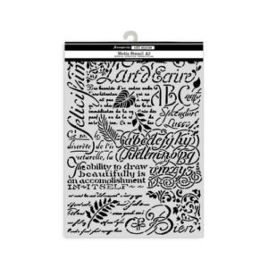 Stencil A3 Writings Art Stories Stamperia