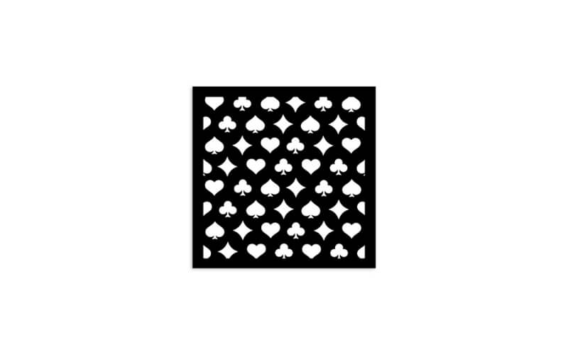 Stencil Alice in Kerstmis Poker Kaarten Stamperia 12x12