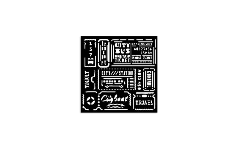 Stencil Art of Travelling Tickets 12x12 Stamperia