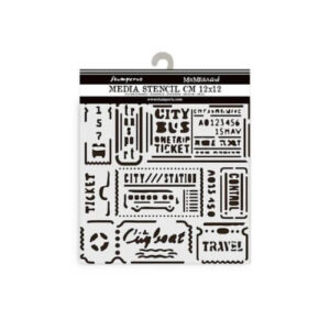 Stencil Art of Travelling Tickets 12x12 Stamperia