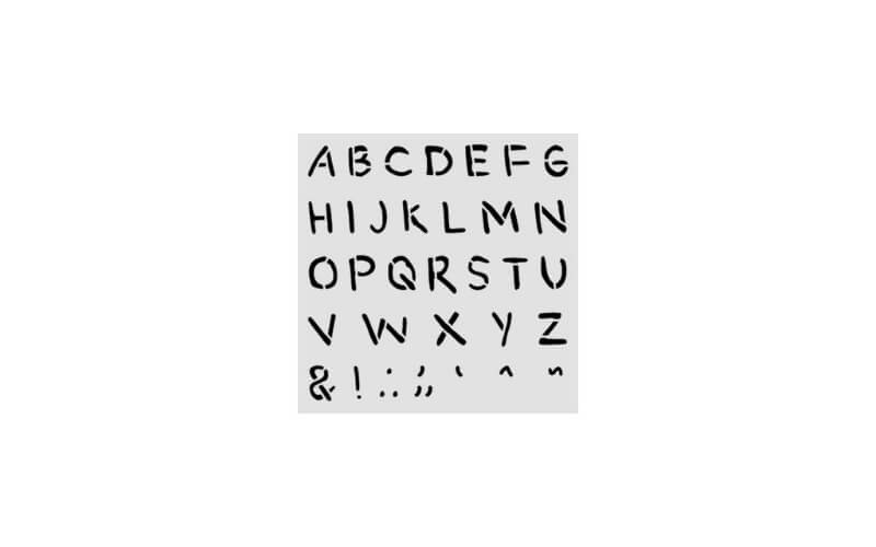 Stencil Baby Alphabet 12x12 Stamperia