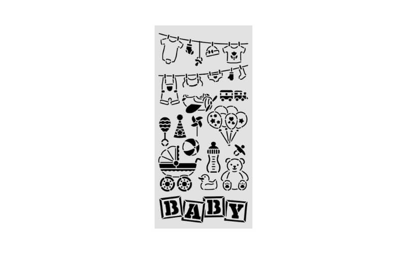 Stencil Baby Elements 12x25 Stamperia