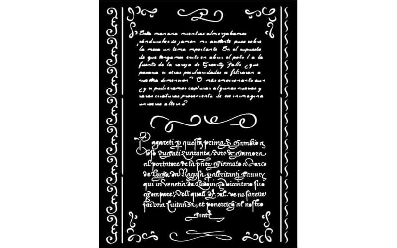 Stencil Bibliotheek Brieven Stamperia