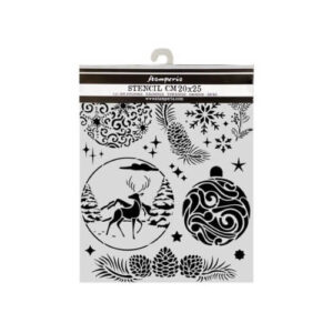Stencil Christmas Balls 20x25 Stamperia