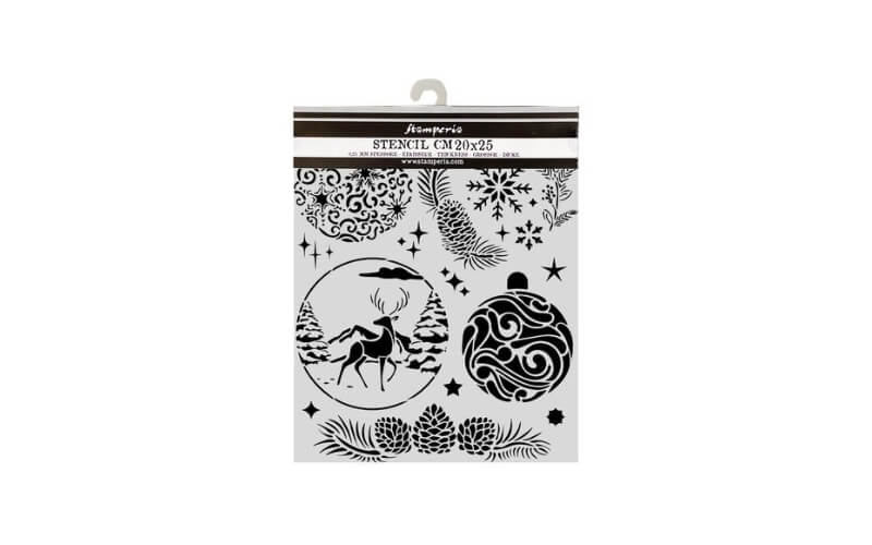 Stencil Christmas Balls 20x25 Stamperia