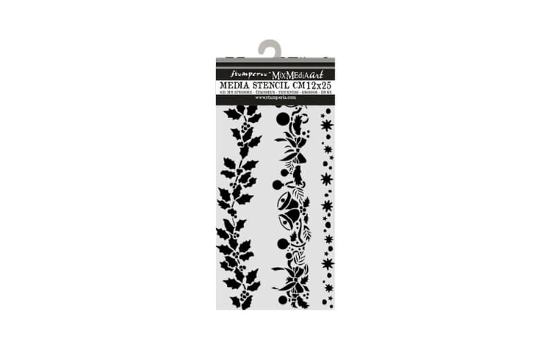 Stencil Christmas Borders 12x25 Stamperia