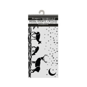Stencil Christmas Deers 12x25 Stamperia