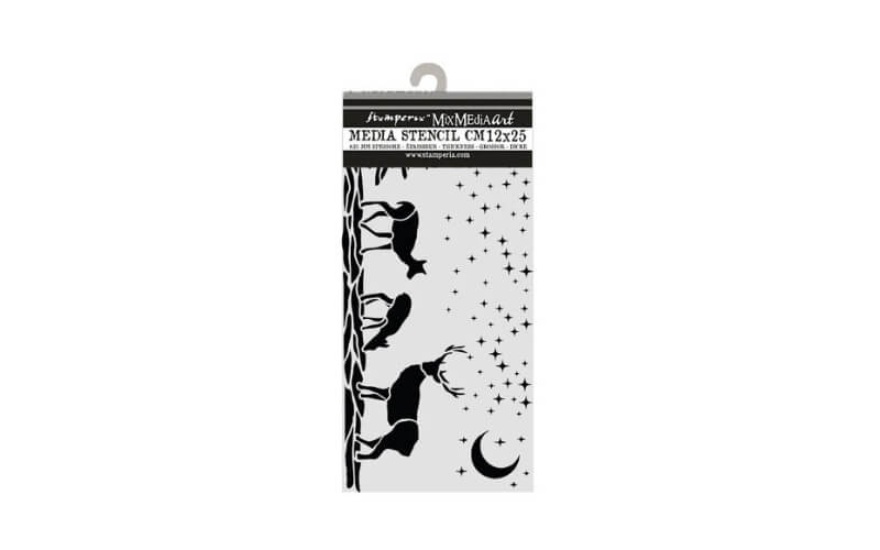 Stencil Christmas Deers 12x25 Stamperia