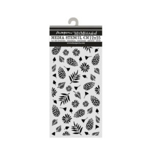 Stencil Christmas Pinecones 12x25 Stamperia