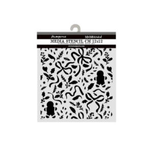 Stencil Christmas Ribbons 12x12 Stamperia