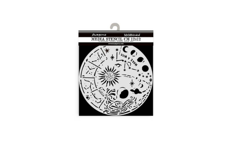 Stencil Cosmos Cirkel 12x12cm Stamperia