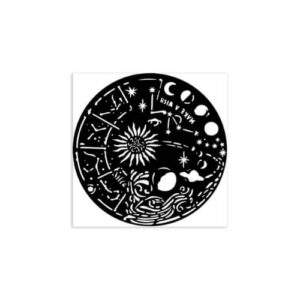 Stencil Cosmos Cirkel 12x12cm Stamperia