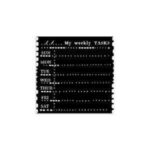 Stencil Dagboek Week Planner 12x12cm Stamperia