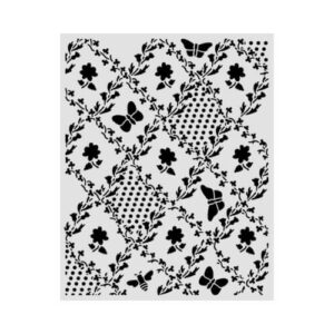Stencil Daisy Art Butterfly and Daisy 20x25 Stamperia