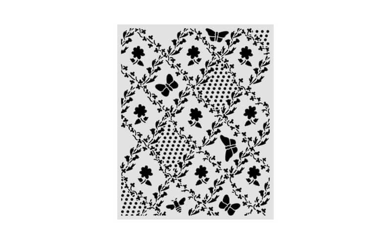 Stencil Daisy Art Butterfly and Daisy 20x25 Stamperia