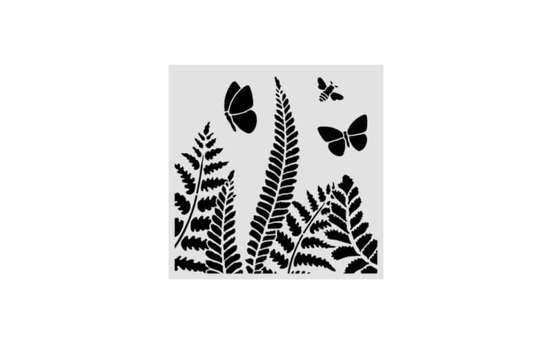 Stencil Daisy Art Fern 18x18 Stamperia