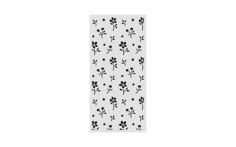 Stencil Family Small Flower Pattern 12x25 Stamperia