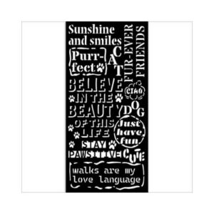 Stencil Furry Friends Quotes patroon 12x25 Stamperia