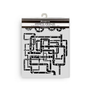 Stencil Gardens of Time Tubes 20x25 Stamperia