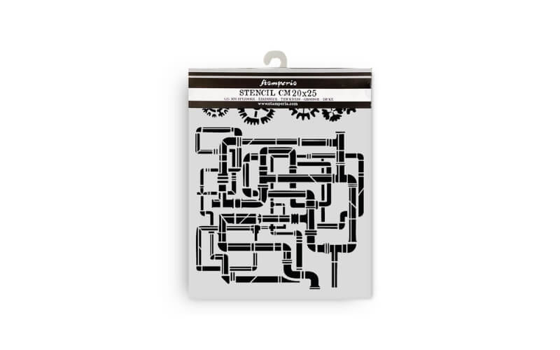 Stencil Gardens of Time Tubes 20x25 Stamperia