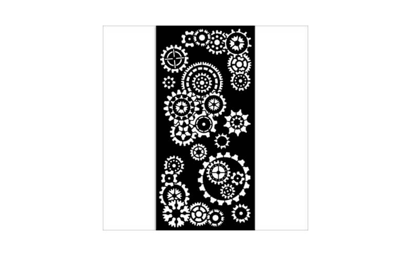 Stencil Gear up for Christmas Gears 12x25 Stamperia
