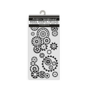 Stencil Gear up for Christmas Gears 12x25 Stamperia