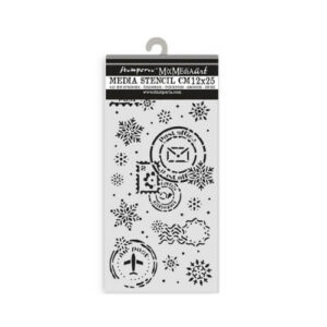 Stencil Gear up for Christmas Snowflakes 12x25 Stamperia