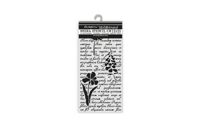 Stencil Herbarium Silvae Brief-Bloemen 12x25 Stamperia