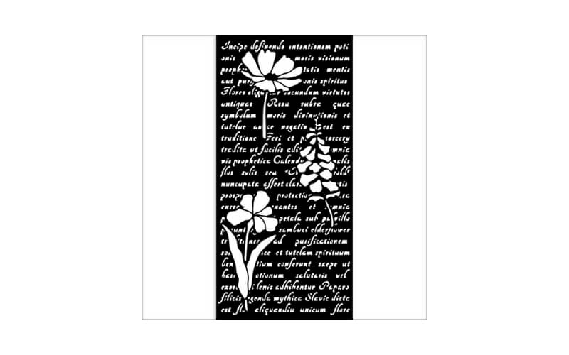 Stencil Herbarium Silvae Brief-Bloemen 12x25 Stamperia