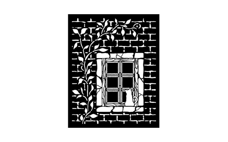 Stencil Herbarium Silvae Country Raam 20x25 Stamperia
