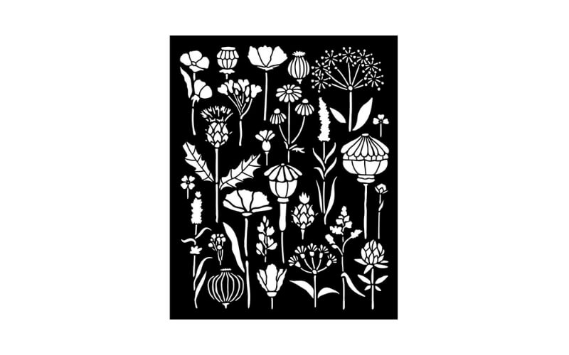 Stencil Herbarium Silvae Herbarium 20x25 Stamperia