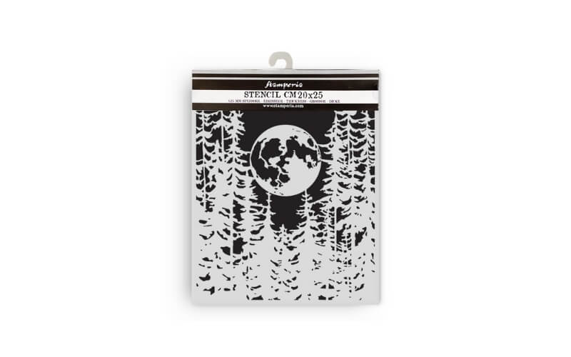 Stencil Herbarium Silvae Maan-Bos 20x25 Stamperia