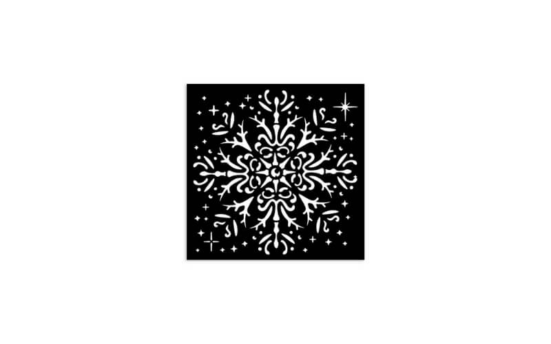 Stencil Het Uilenhuis Sneeuwvlok Stamperia 12x12