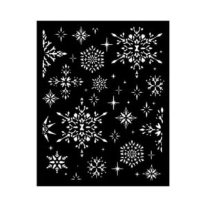 Stencil Het Uilenhuis Sneeuwvlokken Stamperia 20x25
