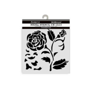 Stencil House of Roses Big Rose 12x12 Stamperia