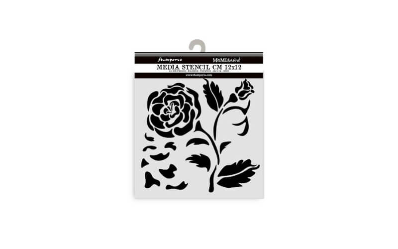 Stencil House of Roses Big Rose 12x12 Stamperia