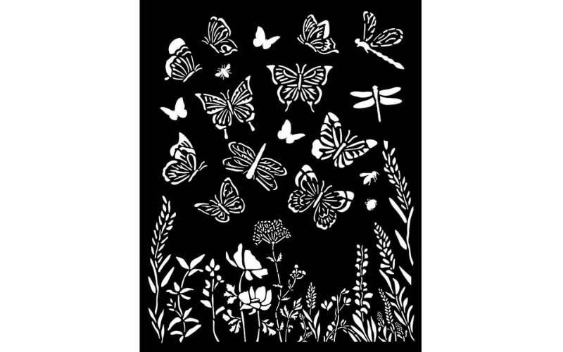 Stencil Lavendel Vlinders Stamperia