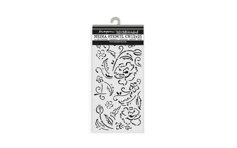 Stencil Oud Kant Bloemen Stamperia