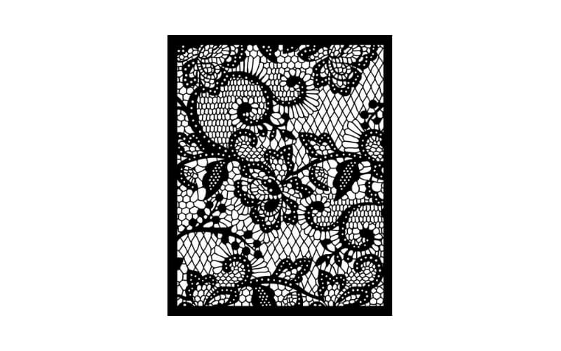 Stencil Quiet Days Bloemen Kant 20x25 Stamperia