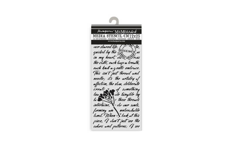 Stencil Quiet Days Manuscript 12x25 Stamperia