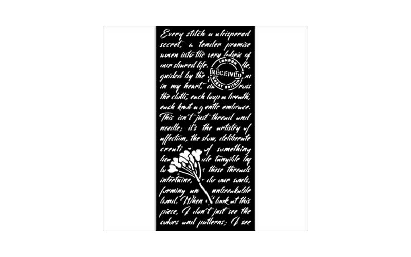 Stencil Quiet Days Manuscript 12x25 Stamperia