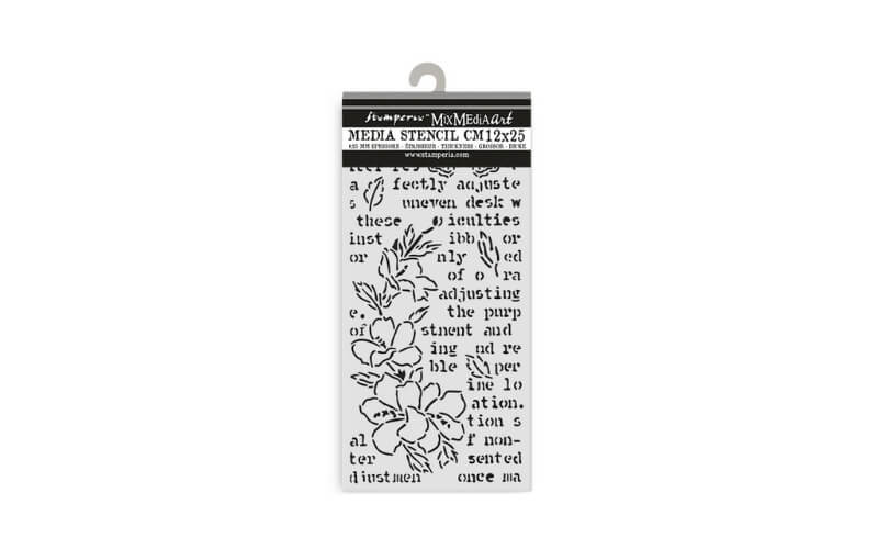 Stencil Secret Diary Butterfly and Flower 12x25 Stamperia