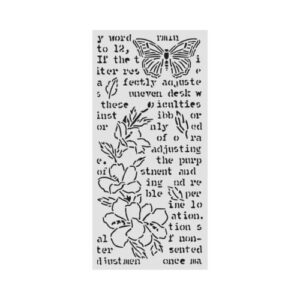 Stencil Secret Diary Butterfly and Flower 12x25 Stamperia