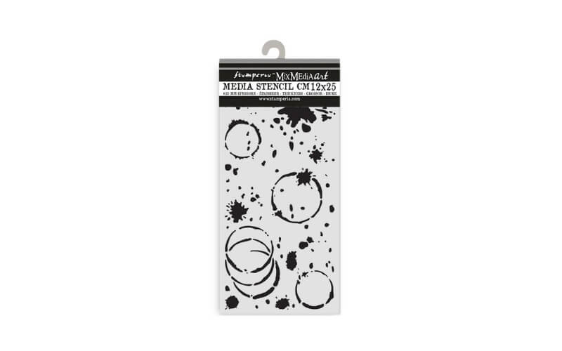 Stencil Secret Diary Ink Splatter 12x25 Stamperia