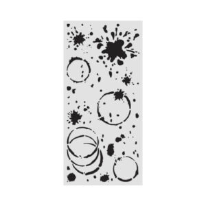 Stencil Secret Diary Ink Splatter 12x25 Stamperia