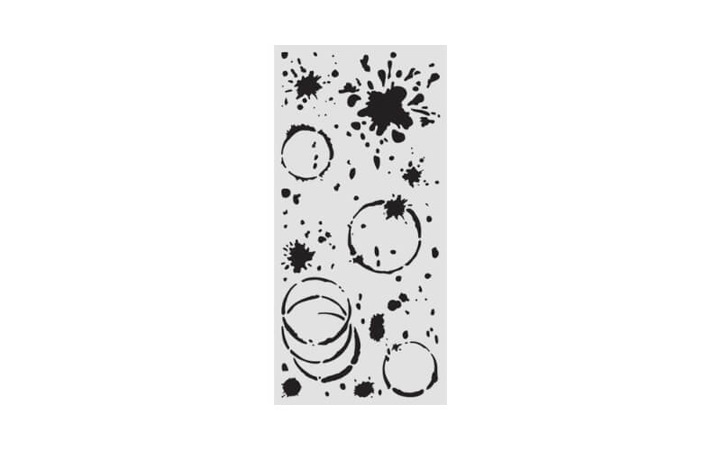 Stencil Secret Diary Ink Splatter 12x25 Stamperia