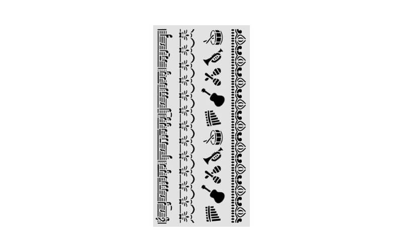Stencil Symphony Borders 12x25 Stamperia