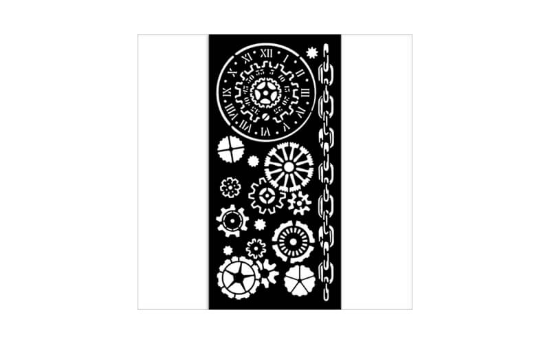 Stencil Voyages Fantastiques Mechaniek Stamperia 12x25