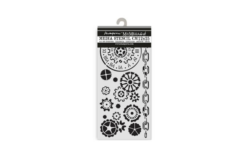 Stencil Voyages Fantastiques Mechaniek Stamperia 12x25